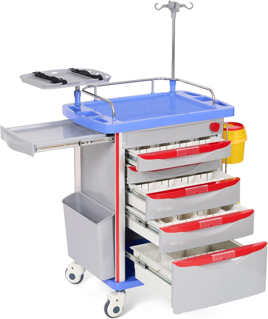 Medical Crash Cart with Drawers