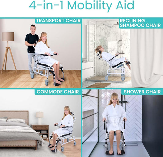 Reclining Shower Chair with Wheels