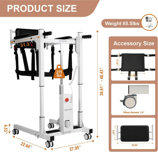 Foldable Electric Transfer Lift Wheelchair